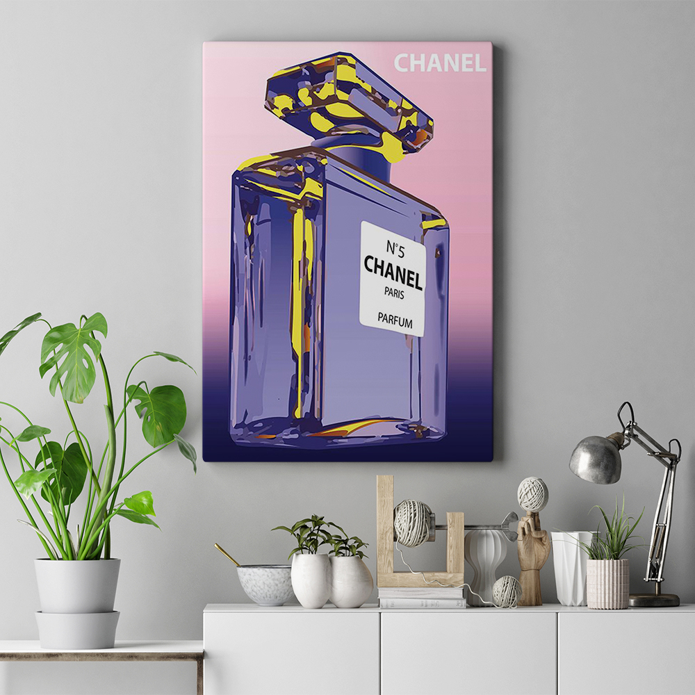 Chanel No. 5 in Pink and Purple by Coco Chanel Vintage Poster & Canvas  Prints - Vintage Printz