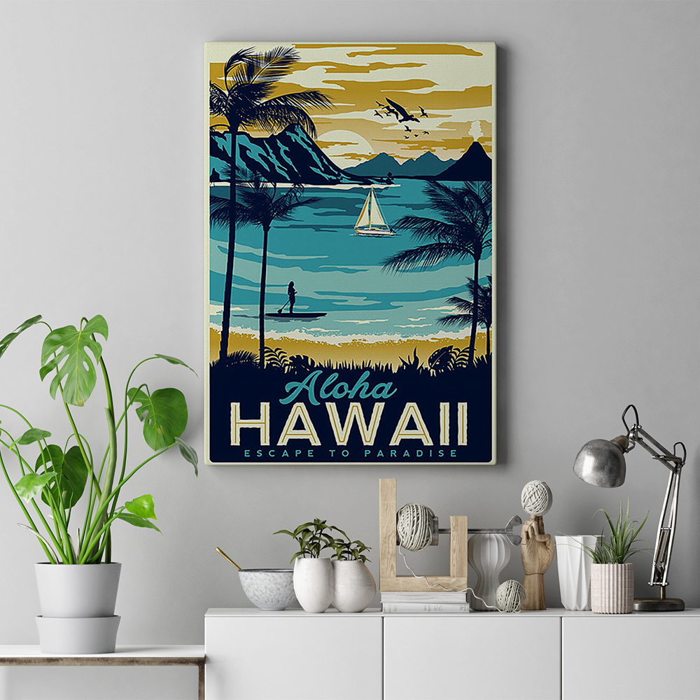 Aloha Hawaii Vintage Poster & Canvas Prints - Vintage Printz